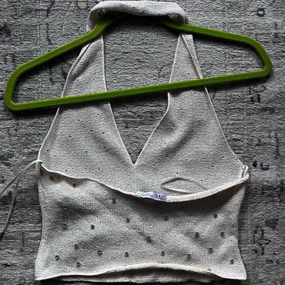 ZARA JEWEL HALTER TOP - Picture 11 of 12